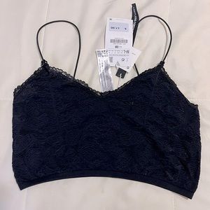 Zara Lace Crop Top Black Size M-L